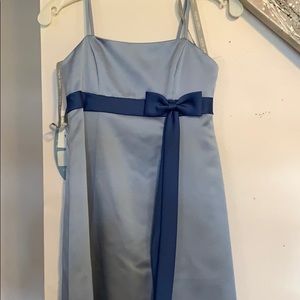 Long blue formal dress